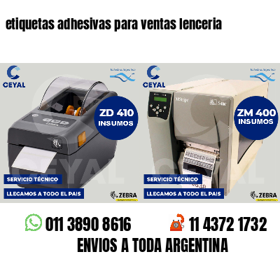 etiquetas adhesivas para ventas lenceria