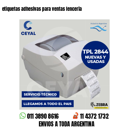 etiquetas adhesivas para ventas lenceria