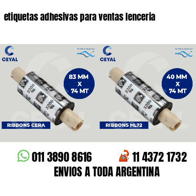 etiquetas adhesivas para ventas lenceria