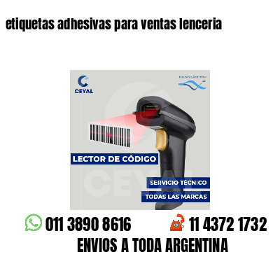 etiquetas adhesivas para ventas lenceria