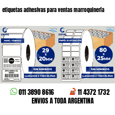 etiquetas adhesivas para ventas marroquinería