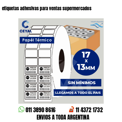etiquetas adhesivas para ventas supermercados