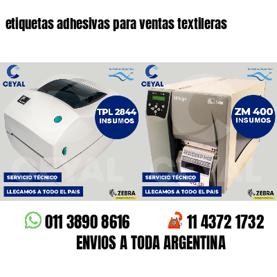 etiquetas adhesivas para ventas textileras