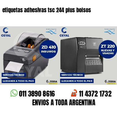 etiquetas adhesivas tsc 244 plus bolsos