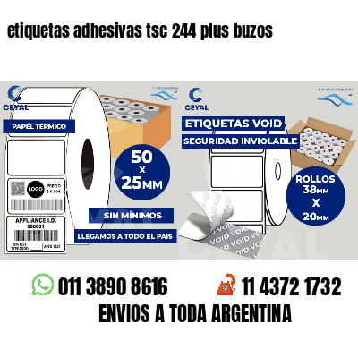 etiquetas adhesivas tsc 244 plus buzos