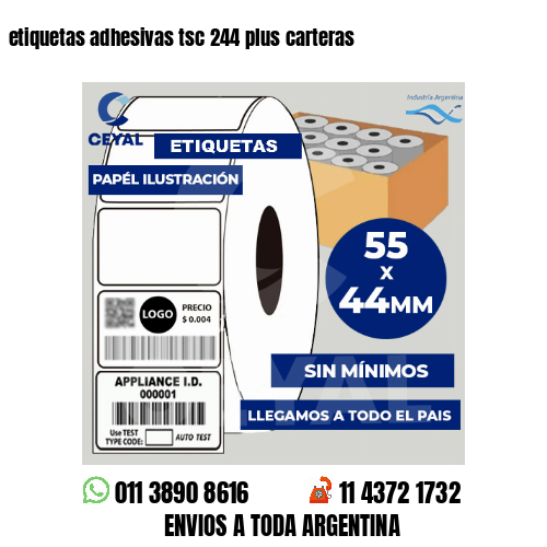 etiquetas adhesivas tsc 244 plus carteras