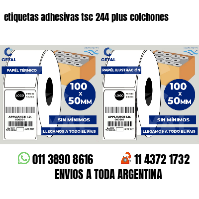 etiquetas adhesivas tsc 244 plus colchones