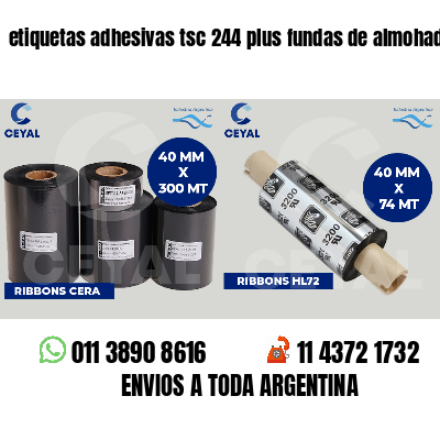 etiquetas adhesivas tsc 244 plus fundas de almohadones