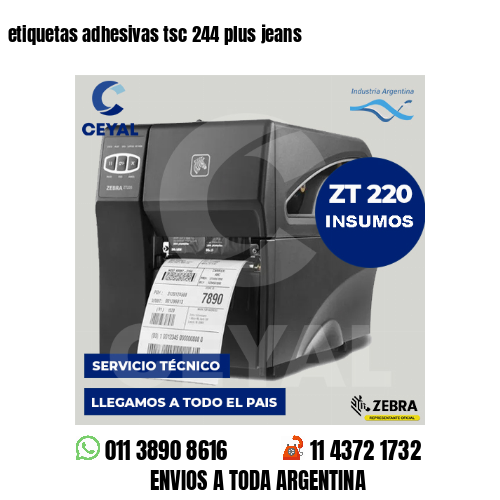 etiquetas adhesivas tsc 244 plus jeans