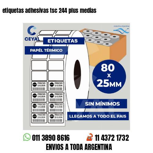 etiquetas adhesivas tsc 244 plus medias
