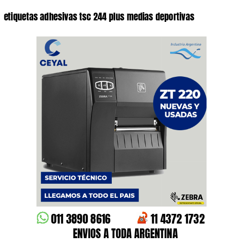 etiquetas adhesivas tsc 244 plus medias deportivas