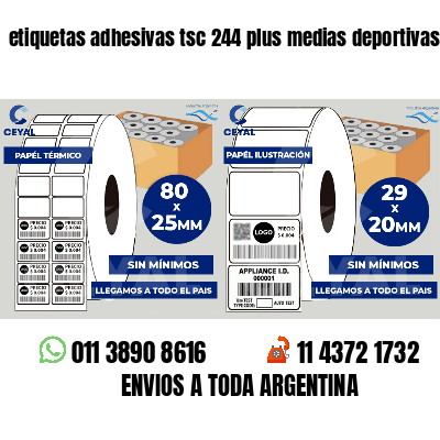 etiquetas adhesivas tsc 244 plus medias deportivas