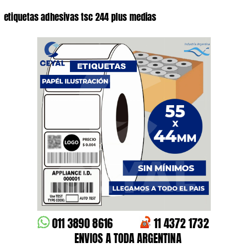 etiquetas adhesivas tsc 244 plus medias