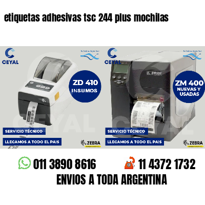 etiquetas adhesivas tsc 244 plus mochilas