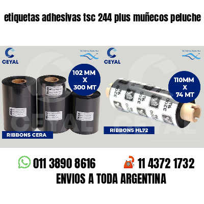 etiquetas adhesivas tsc 244 plus muñecos peluche