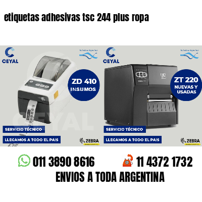 etiquetas adhesivas tsc 244 plus ropa