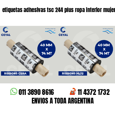 etiquetas adhesivas tsc 244 plus ropa interior mujer