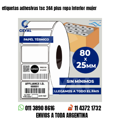 etiquetas adhesivas tsc 244 plus ropa interior mujer