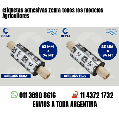 etiquetas adhesivas zebra todos los modelos Agricultores