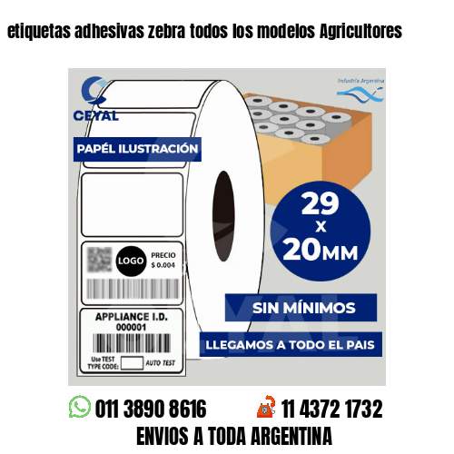 etiquetas adhesivas zebra todos los modelos Agricultores