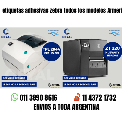 etiquetas adhesivas zebra todos los modelos Armerías