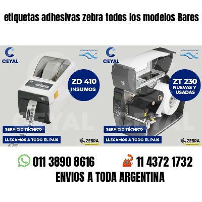 etiquetas adhesivas zebra todos los modelos Bares