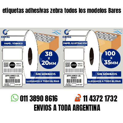 etiquetas adhesivas zebra todos los modelos Bares