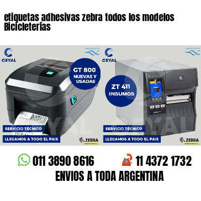 etiquetas adhesivas zebra todos los modelos Bicicleterías