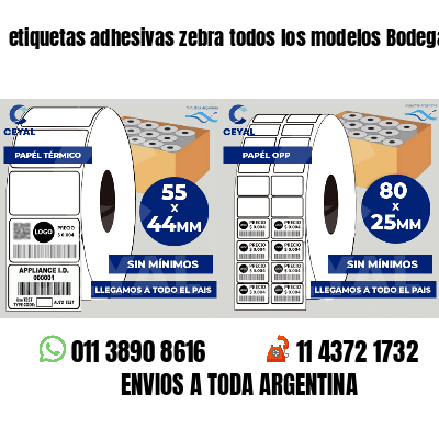 etiquetas adhesivas zebra todos los modelos Bodegas