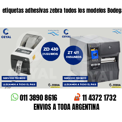 etiquetas adhesivas zebra todos los modelos Bodegas
