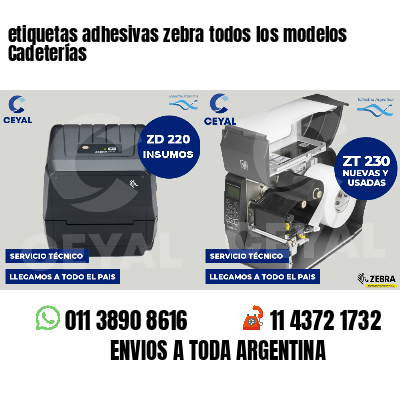 etiquetas adhesivas zebra todos los modelos Cadeterías
