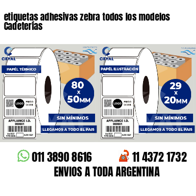 etiquetas adhesivas zebra todos los modelos Cadeterías