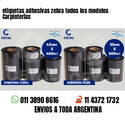 etiquetas adhesivas zebra todos los modelos Carpinterías