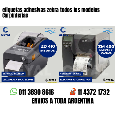 etiquetas adhesivas zebra todos los modelos Carpinterías