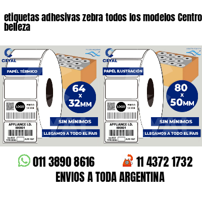 etiquetas adhesivas zebra todos los modelos Centros de belleza