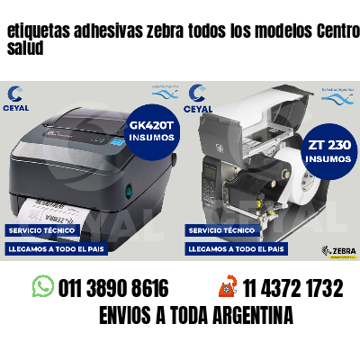 etiquetas adhesivas zebra todos los modelos Centros de salud