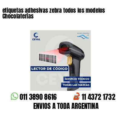 etiquetas adhesivas zebra todos los modelos Chocolaterías