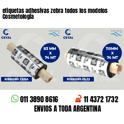 etiquetas adhesivas zebra todos los modelos Cosmetología