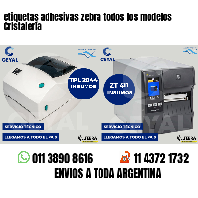 etiquetas adhesivas zebra todos los modelos Cristalería