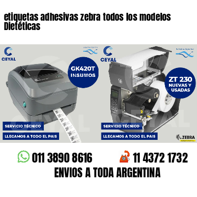 etiquetas adhesivas zebra todos los modelos Dietéticas
