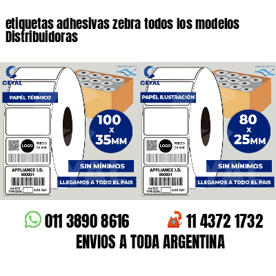 etiquetas adhesivas zebra todos los modelos Distribuidoras