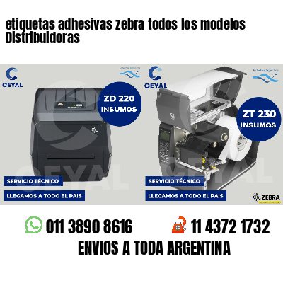 etiquetas adhesivas zebra todos los modelos Distribuidoras
