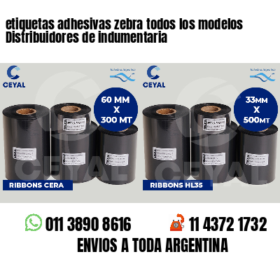etiquetas adhesivas zebra todos los modelos Distribuidores de indumentaria