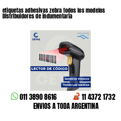etiquetas adhesivas zebra todos los modelos Distribuidores de indumentaria