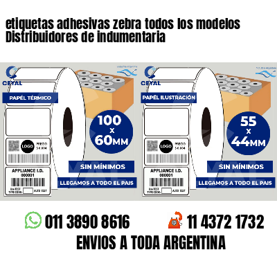 etiquetas adhesivas zebra todos los modelos Distribuidores de indumentaria