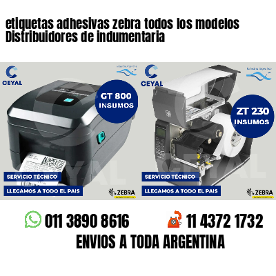 etiquetas adhesivas zebra todos los modelos Distribuidores de indumentaria