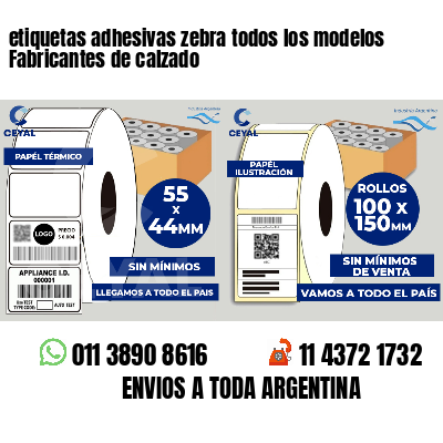 etiquetas adhesivas zebra todos los modelos Fabricantes de calzado
