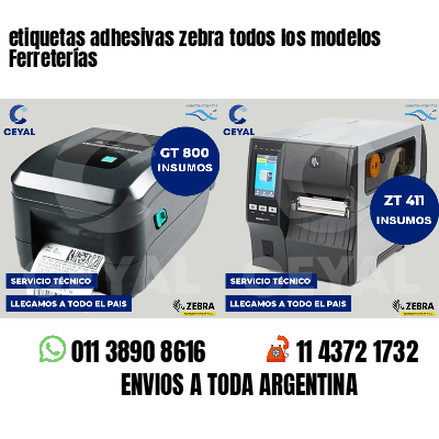 etiquetas adhesivas zebra todos los modelos Ferreterías