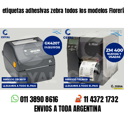etiquetas adhesivas zebra todos los modelos Florerías
