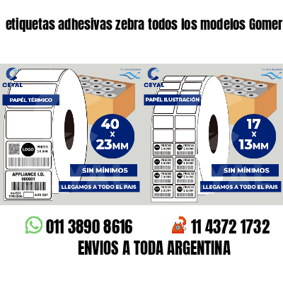 etiquetas adhesivas zebra todos los modelos Gomerías
